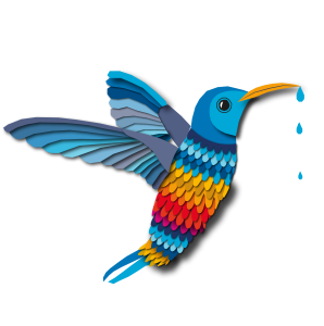 Kolibri - das Maskottchen des Weltwassertag